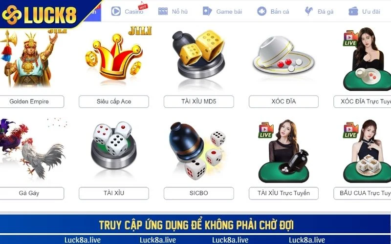 Truy cập ứng dụng để không phải chờ đợi 